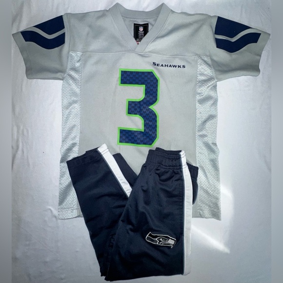 NFL Other - NFL Seattle Seahawks Set Russell Wilson Jersey Track Pants Kids Size Small
